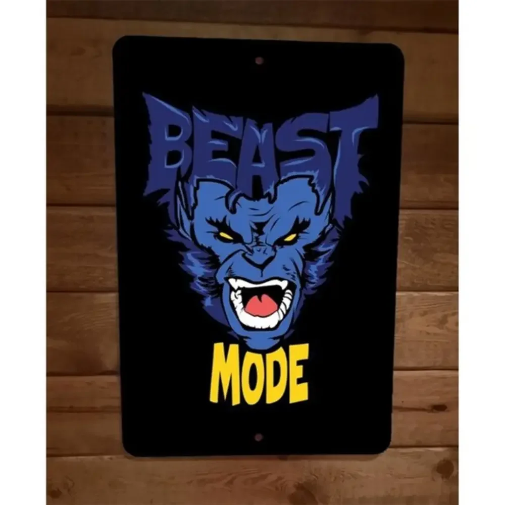 Beast Mode X-Men 8x12 Metal Wall Sign